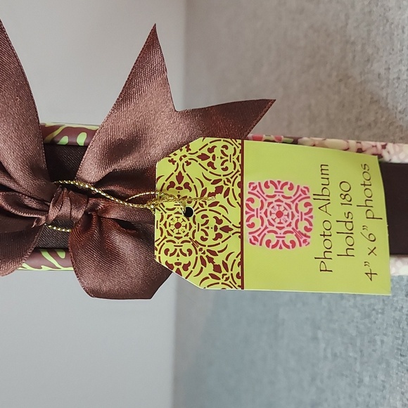 Green Pink Brown Animal Print Patterned 4x6 Photo Album Book Binder NWT - Picture 4 of 7